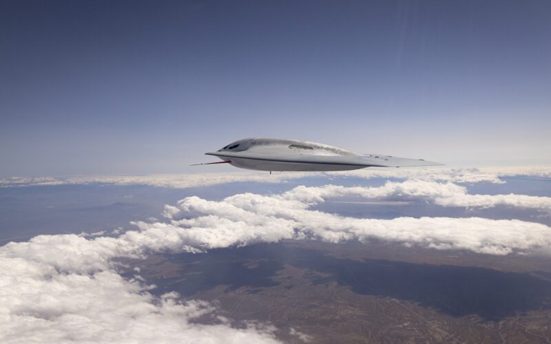 Northrop Grumman B 21 Raider in flight