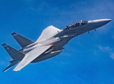 U.S. Air Force F-15EX Eagle II fighter jet flying